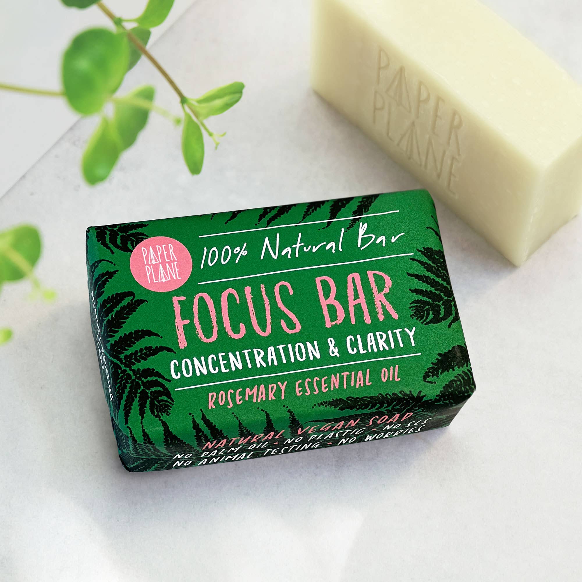 Paper Plane Focus Bar - Rosemary Soap