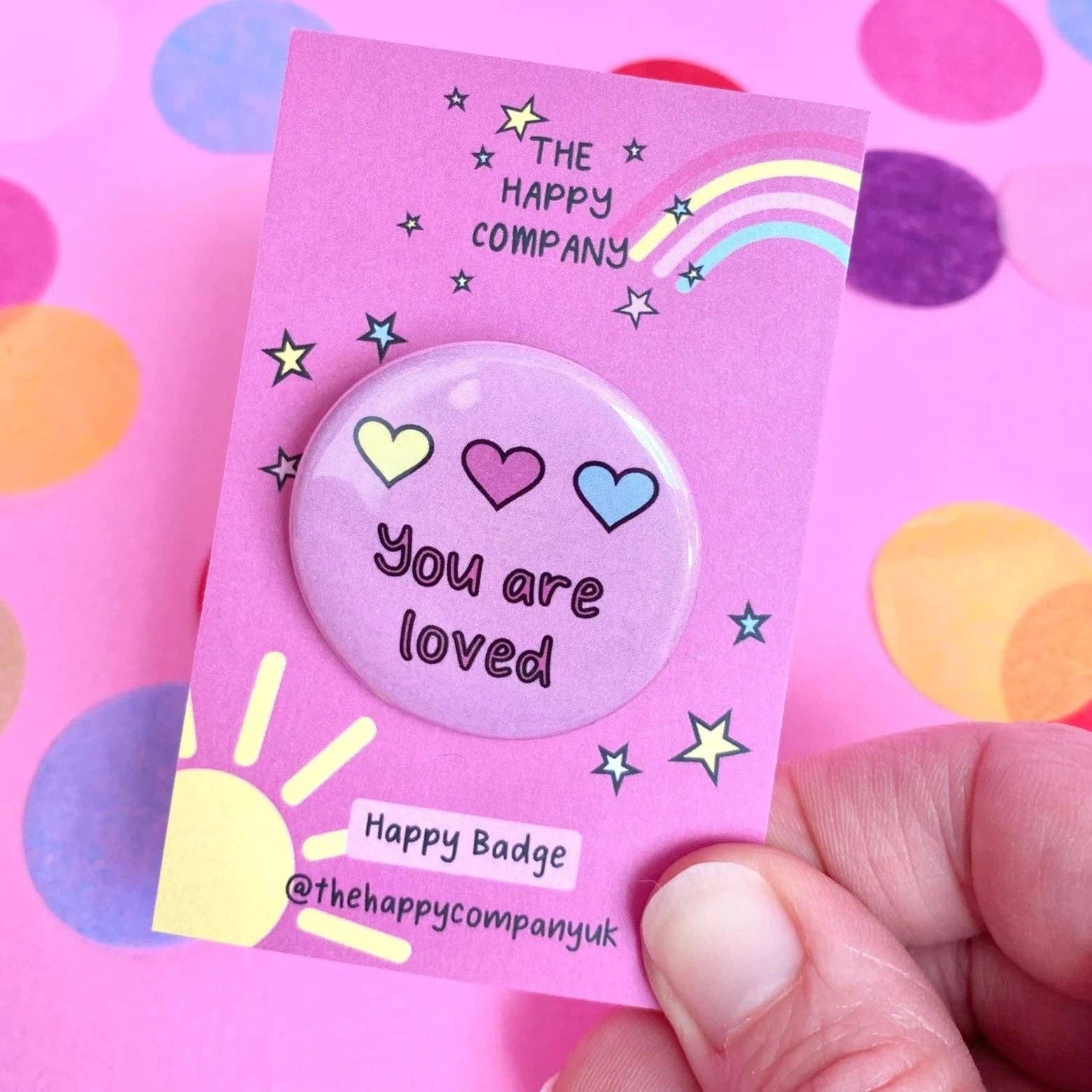 You are loved affirmation Pin Badge | Positive Motivational