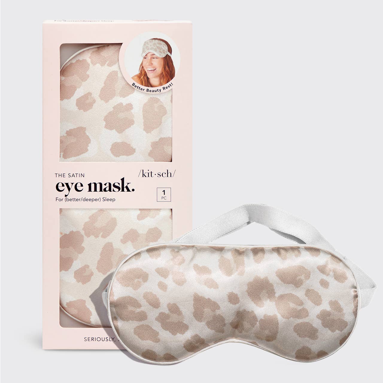 Kitsch Satin Sleep Eye Mask - Leopard