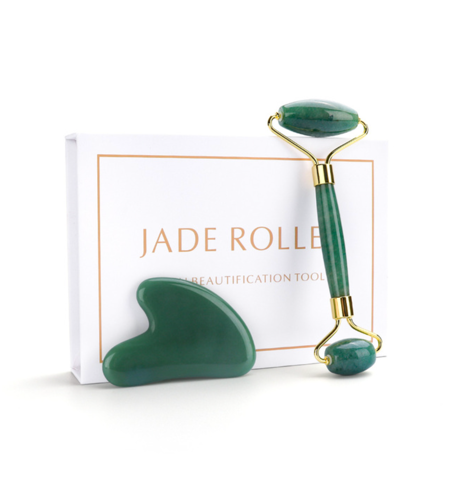 Crystolver Jade Roller & Gua Sha Set