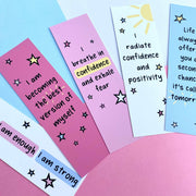 Pack of 5 Bookmarks | Affirmation bookmarks