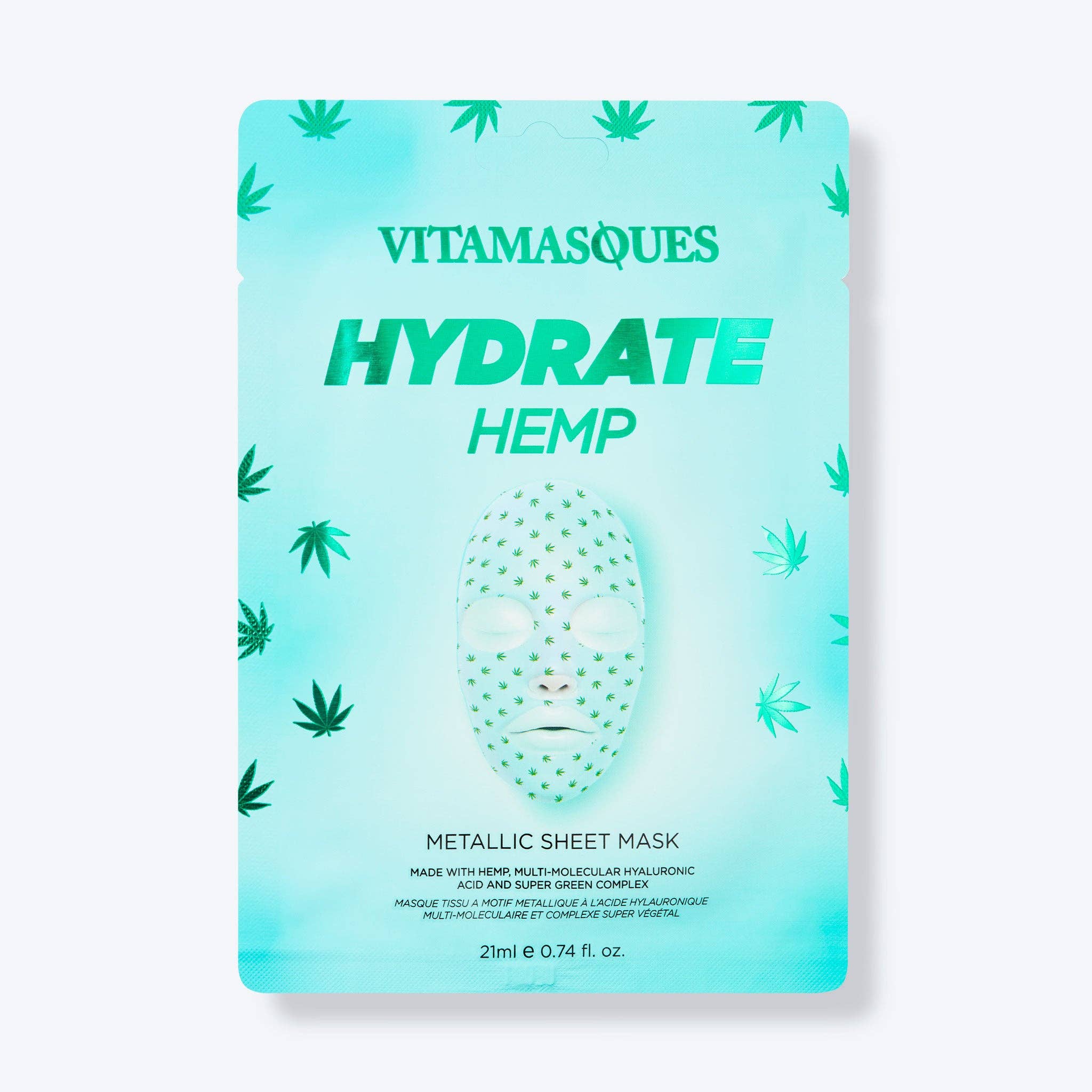 Vitamasques Hemp Metallic Sheet Mask - Hydrate