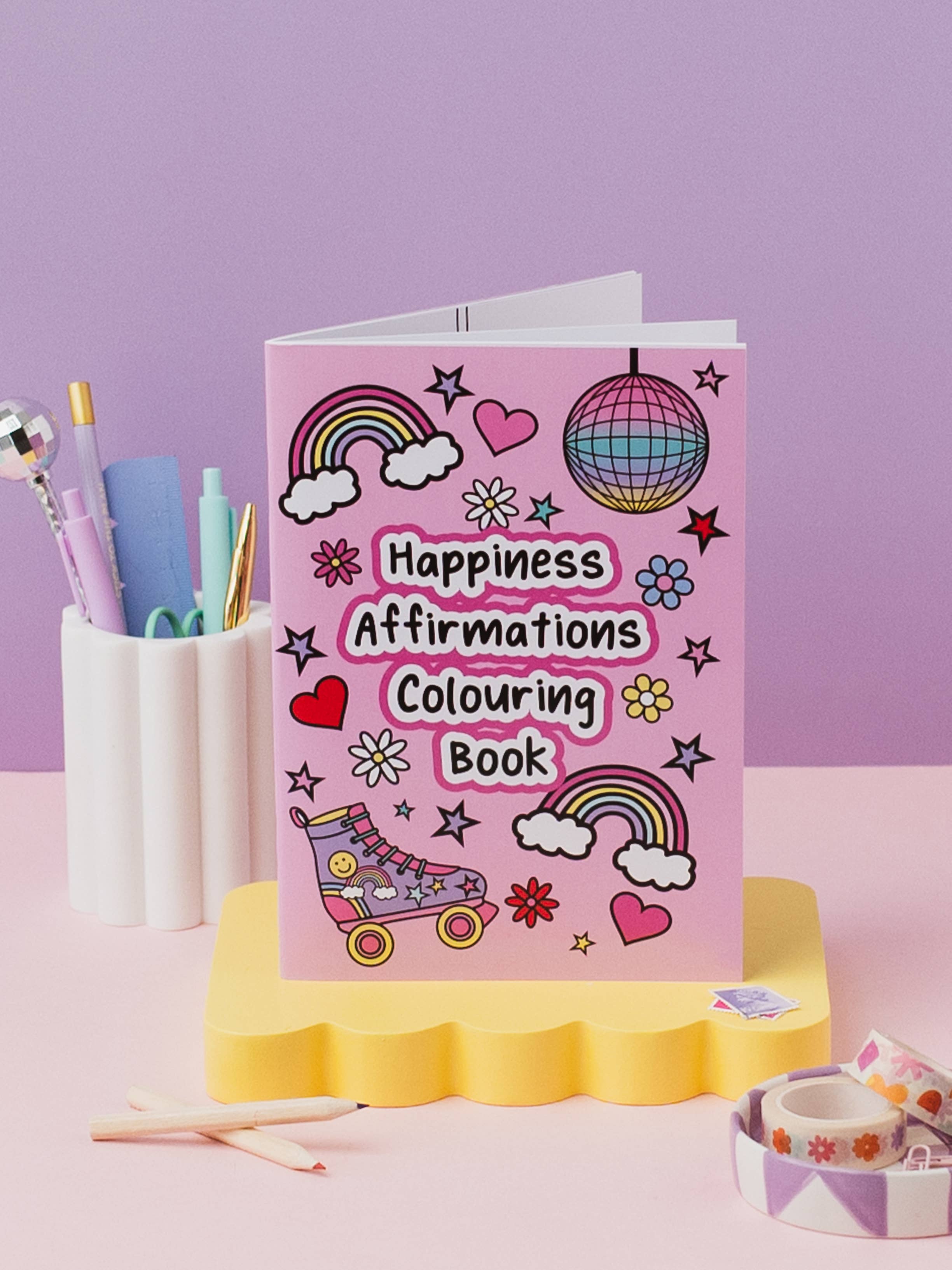 Happiness Affirmations Colouring Book