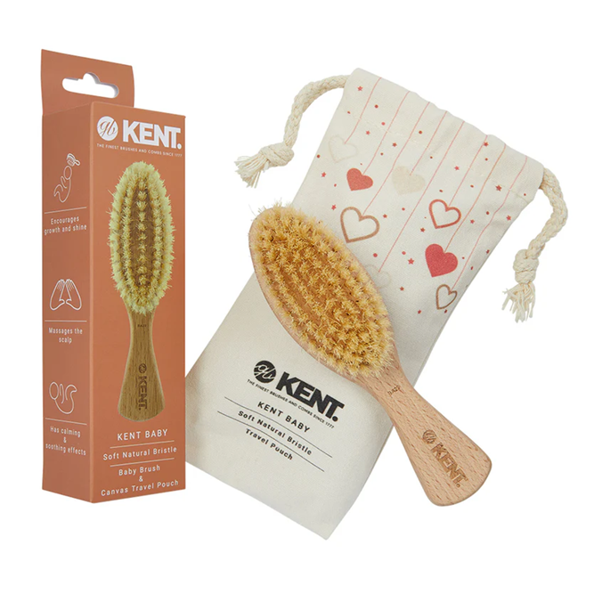 Kent Baby Soft Bristle Beechwood Brush