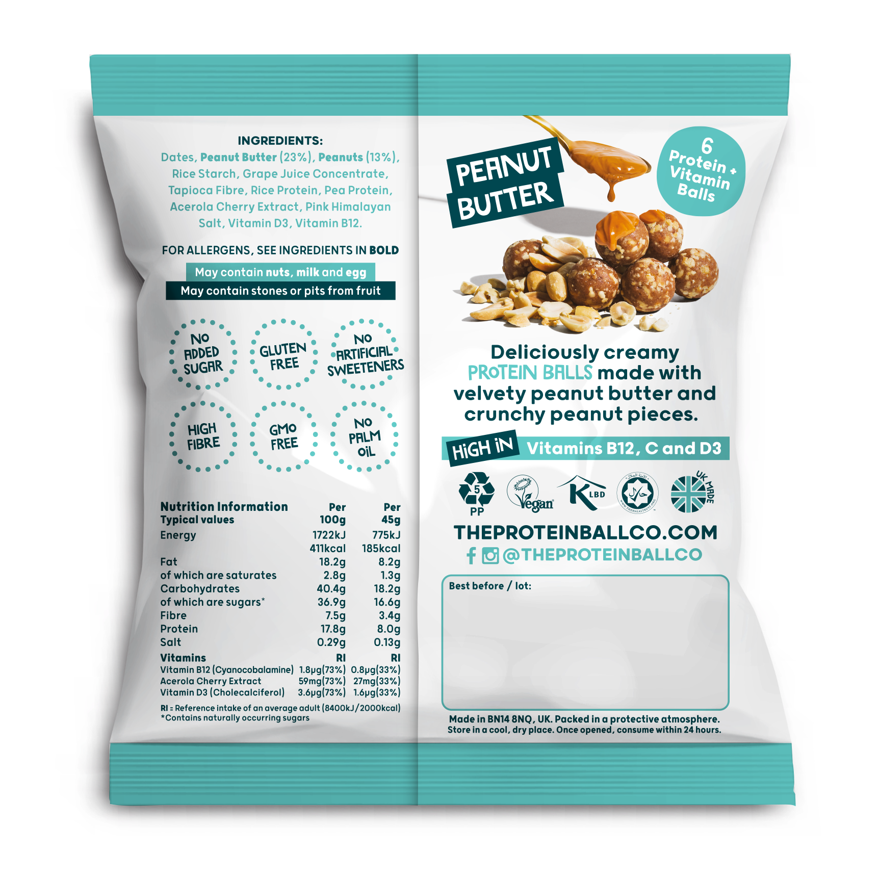 Peanut Butter Vegan Plant Protein  10 x 45g