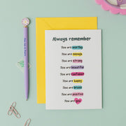 Always Remember Affirmation Card