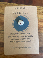 Pocket Bear Hug Comfort Stone - Thinking Of You Gift